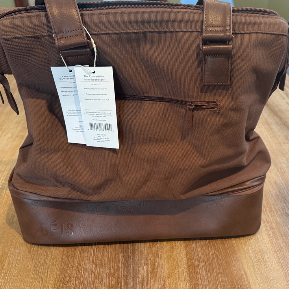BEIS Brown Travel Bag- NWOT